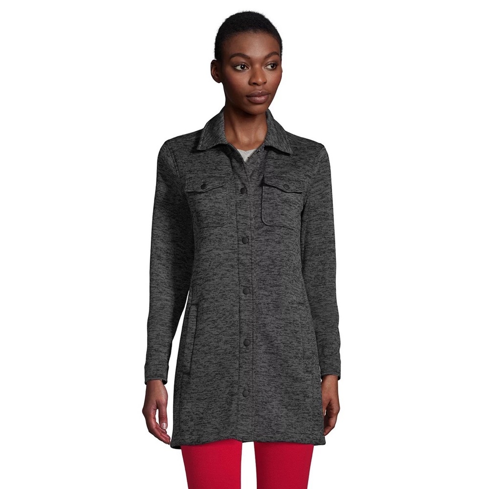 Land’s End Fleece Long Shacket - Picture 13 of 13